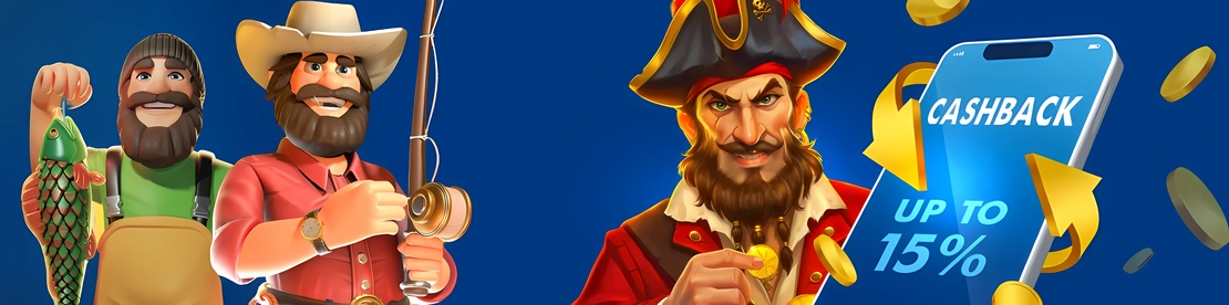 Up to 15% weekly cashback paid in cash at Basswin Casino